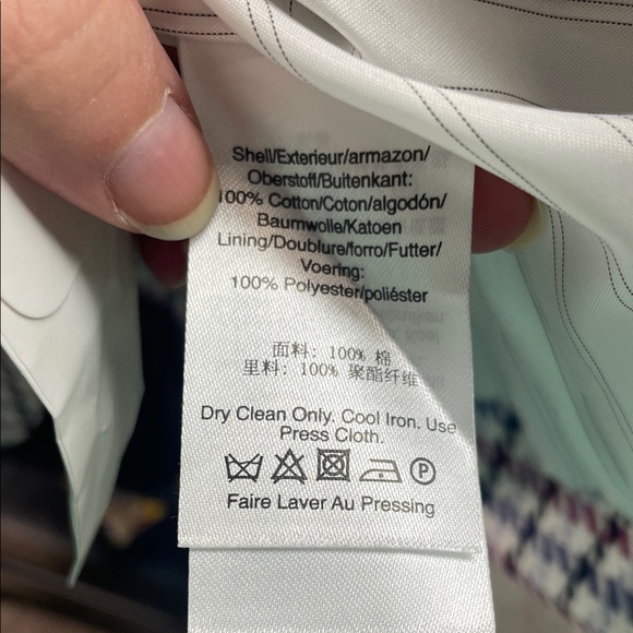 DKNY Petite 14P Tweed Blazer Jacket – Pink/Purple Plaid – 100% Cotton - Picture 5 of 7